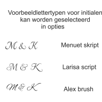 Kaars in glas met initialen 70x70 mm